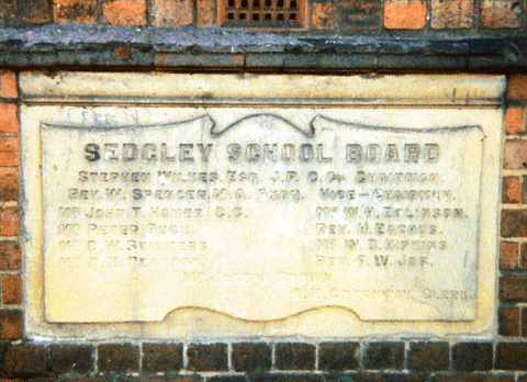 Cookery Centre - Sedgley School Board foundation stone