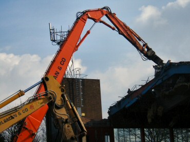 Coseley baths demolition close up