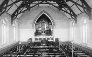 Post 1905 interior of the Congregational Church