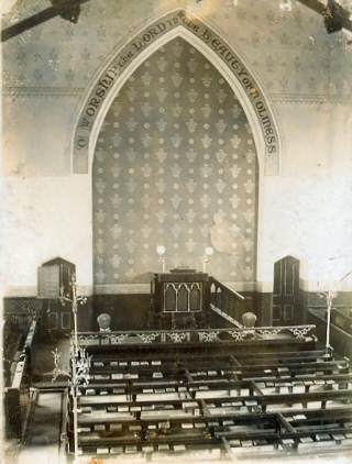 Pre 1905 interior of the Congregational Church